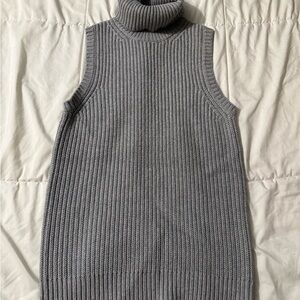 MICHAEL Michael Kors Gray Sleeveless Turtleneck Sweater